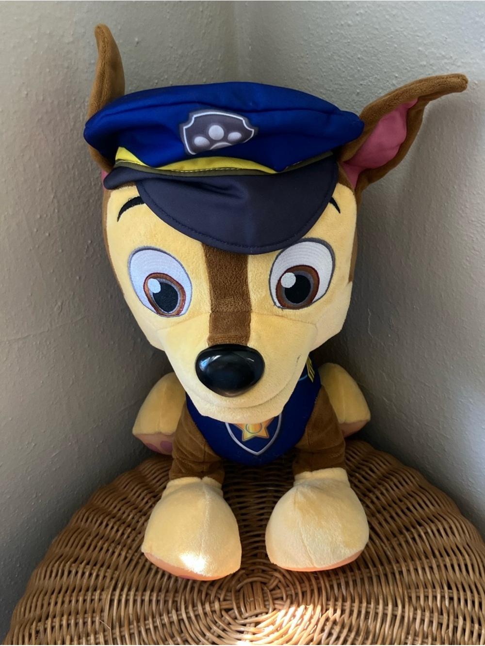Paw Patrol Chase Plush Dog Toy - Blue, Brown, Yellow